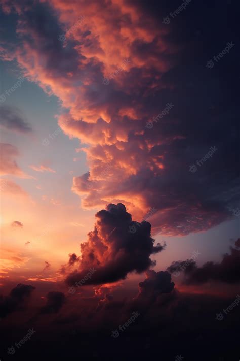 Premium Photo | Beautiful clouds at sunset at skyscraper purple sunset ...