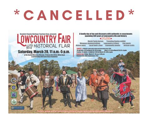 Beaufort area community events cancelled - Explore Beaufort SC