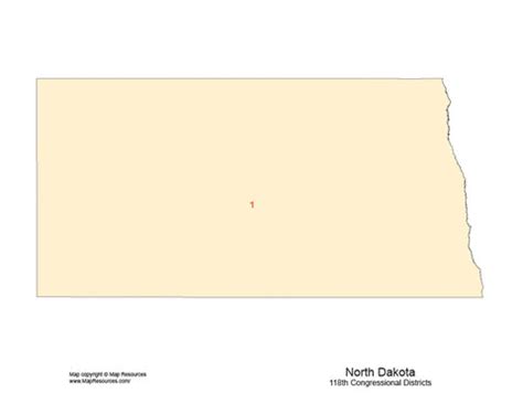 North Dakota Map with 2022 Congressional Districts