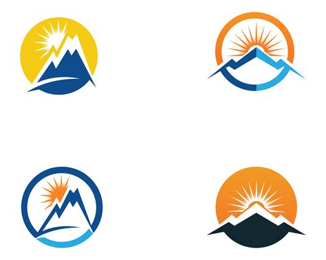 Mountain nature landscape logo and symbols icons template 604811 Vector ...