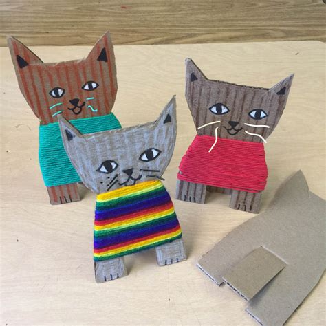 Cardboard Kittens - Art Projects for Kids