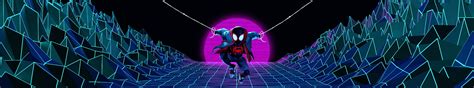 Spider man into the spider verse dual monitor wallpaper - bxepath