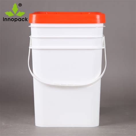 Food Grade 5 Gallon Square Plastic Bucket - Innopack