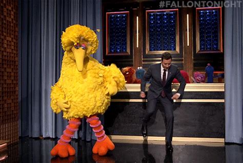 Sesame street dancing jimmy fallon GIF - Find on GIFER