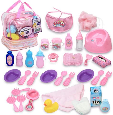 Prices may vary. Over 33 feeding, pampering and care Baby doll accessories. Set includes ...