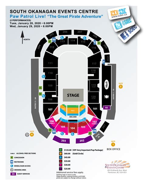 Seating Maps | South Okanagan Events Centre