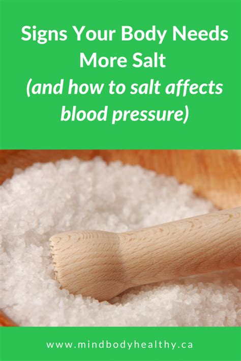 Signs Your Body Needs More Salt | Mind Body Healthy Holistic Nutrition | Adrenal fatigue ...