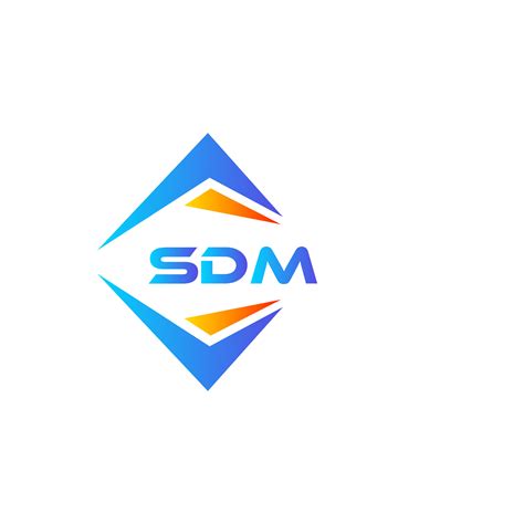 SDM abstract technology logo design on white background. SDM creative ...