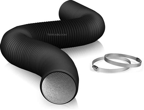 6" Flexible Ducting, 6 Inch Air Ventilation Duct Hose 6" X 8 FT (BLACK) : Amazon.ae