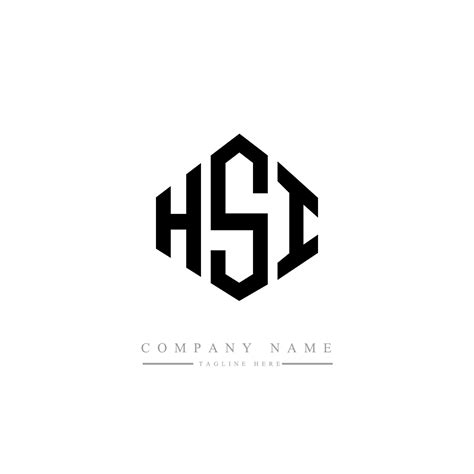 HSI letter logo design with polygon shape. HSI polygon and cube shape ...