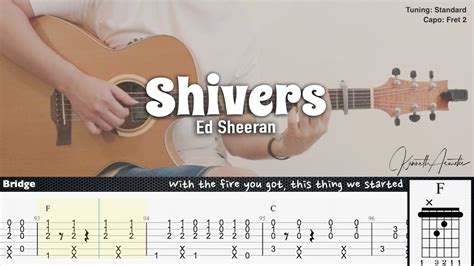 Shivers - Ed Sheeran | Fingerstyle Guitar | TAB + Chords + Lyrics - YouTube