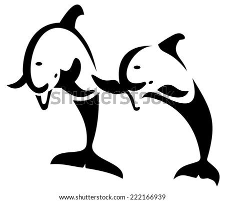 Dolphin silhouette Stock Photos, Images, & Pictures | Shutterstock