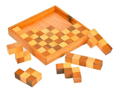 Wooden Toy : Pento Chess, Pentominoes Chess Puzzle the Organic Natural ...