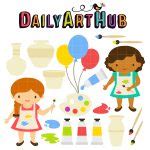 Pottery Painting Party Clip Art Set – Daily Art Hub // Graphics, Alphabets & SVG