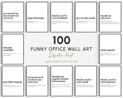 Funny Office Wall Art Set 100 Prints Mega Bundle Cubicle - Etsy