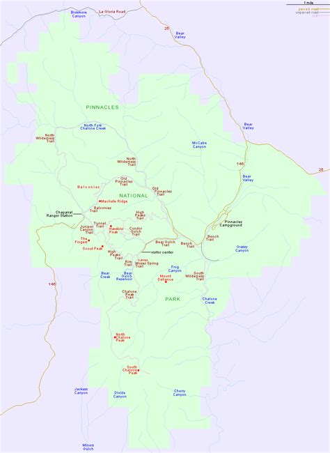 Pinnacles National Park Map – Map Of The Usa With State Names