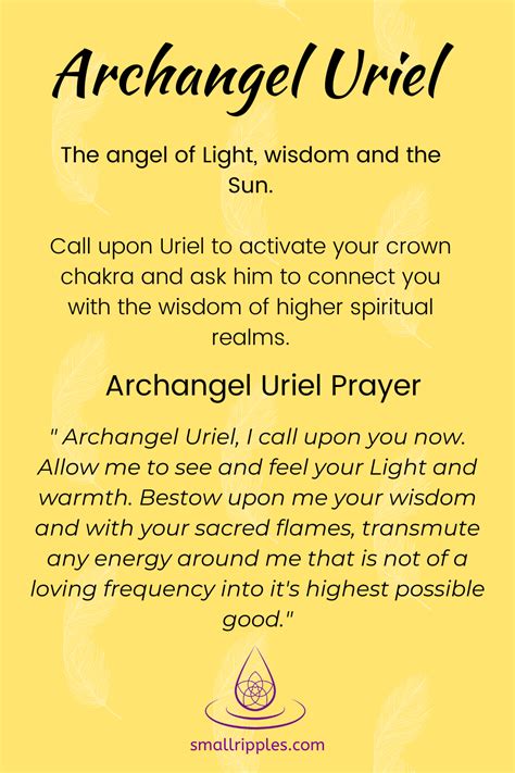 Archangel uriel prayer – Artofit