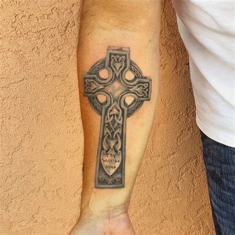 Celtic Cross Tattoo Ideas For Guys On Inner Forearm Celtic Cross Tattoo ...