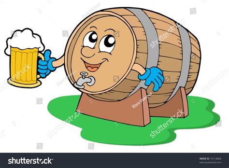 Smiling Wooden Keg Holding Beer Vector Stock Vector (Royalty Free) 19113868 | Shutterstock