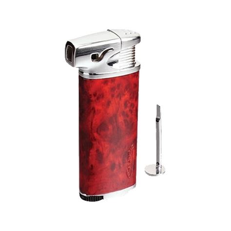 Vector KGM Elio Butane Pipe Lighter with Tamper - Mahogany Marble ...