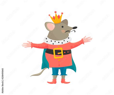 Vector Illustration in a cartoon style: Nutcracker Mouse King character ...