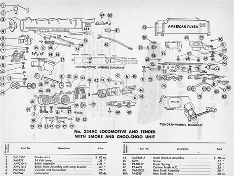 American Flyer Locomotive 324AC Parts List and Diagram - TrainDR