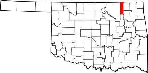 Image: Map of Oklahoma highlighting Washington County