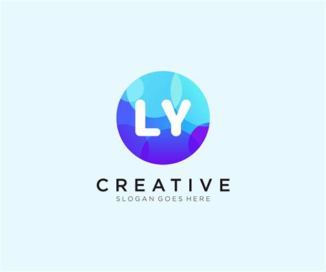 LY initial logo With Colorful Circle template vector. 21936085 Vector ...