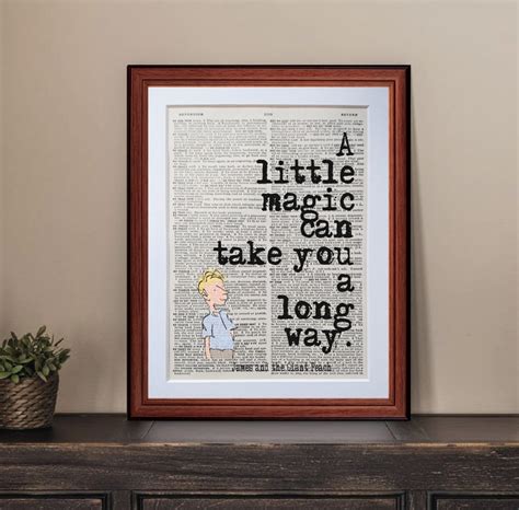 James and the Giant Peach Roald Dahl Quote Dictionary Page Art - Etsy