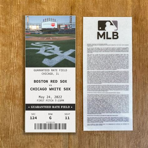 Chicago White Sox Customizable Ticket Stub 2022 Guaranteed - Etsy in ...