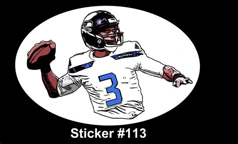 Russell Wilson sticker Best Seller Football Quarteback | Etsy