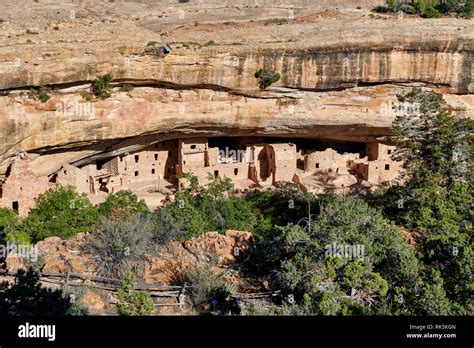 Spruce Tree House, Cliff dwellings in Mesa-Verde-National Park, UNESCO world heritage site ...