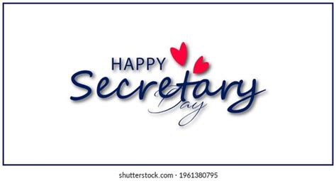 Vector Illustration Happy Secretary Day 24 Stock Vector (Royalty Free ...