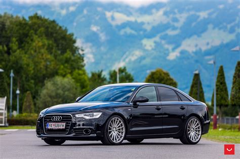 audi a6, Cars, Black, Sedan, Vossen, Wheels Wallpapers HD / Desktop and Mobile Backgrounds