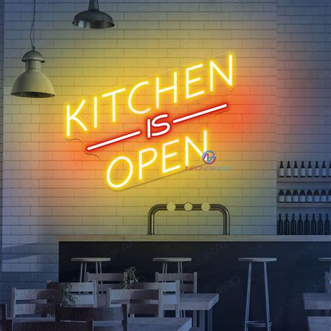 Kitchen Is Open Neon Sign Led Light - NeonGrand