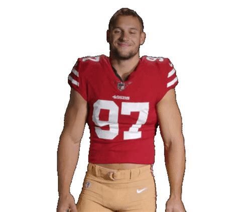 Listen Nick Bosa Sticker by NFL for iOS & Android | GIPHY Nfl Photos, Men In Uniform, Bullies ...