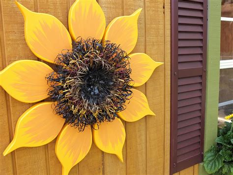 Outdoor Wall Art Sunflower Wall Decor Modern Farmhouse