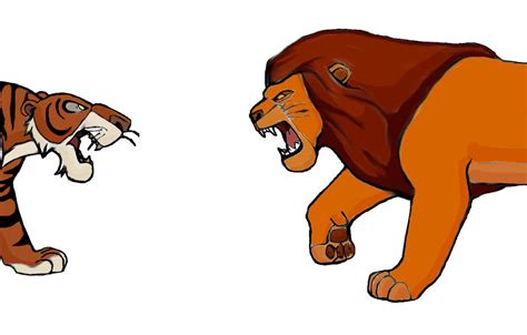 Shere Khan Vs Mufasa_Colored Version by BESTOFTHEBEASTS on DeviantArt