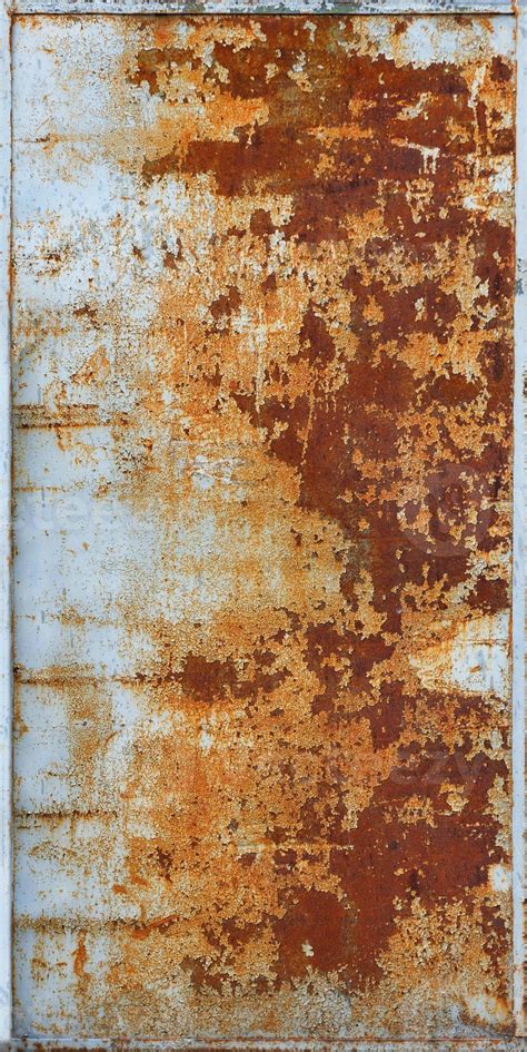 Rust on an old sheet of metal texture painted with gray paint and ...