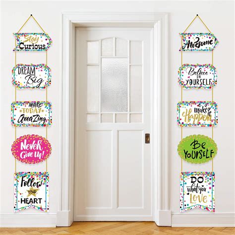 Buy Classroom Decoration Motivational Porch Sign with Positive Sayings ...