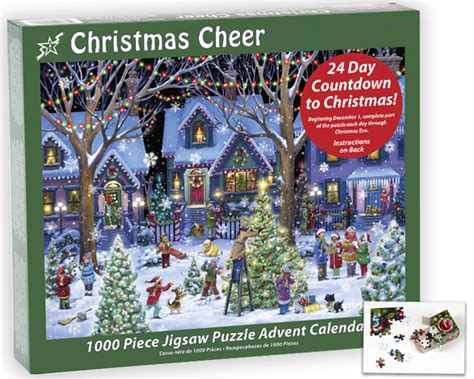 Christmas Cheer Jigsaw Puzzle Advent Calendar, 1000 Pieces, Vermont Christmas Company | Puzzle ...