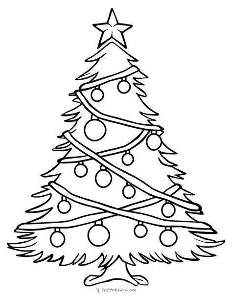 22 Printable Christmas Tree Coloring Pages