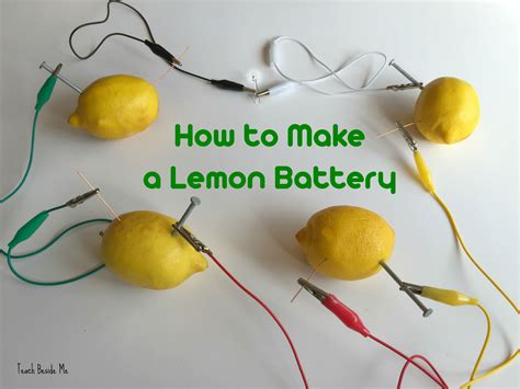 How to make a lemon battery- STEM science experiment Middle School Science Fair Projects, School ...