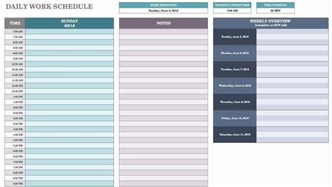 Daily Work Schedule Template Beautiful Free Daily Schedule Templates for Excel Smartshee ...