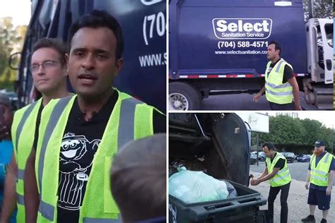 Vivek Ramaswamy rode in a garbage truck to turn Biden’s ‘really disgusting’ comment about Trump ...