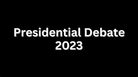 Presidential Debate 2023 (Instagram Live Version) - YouTube