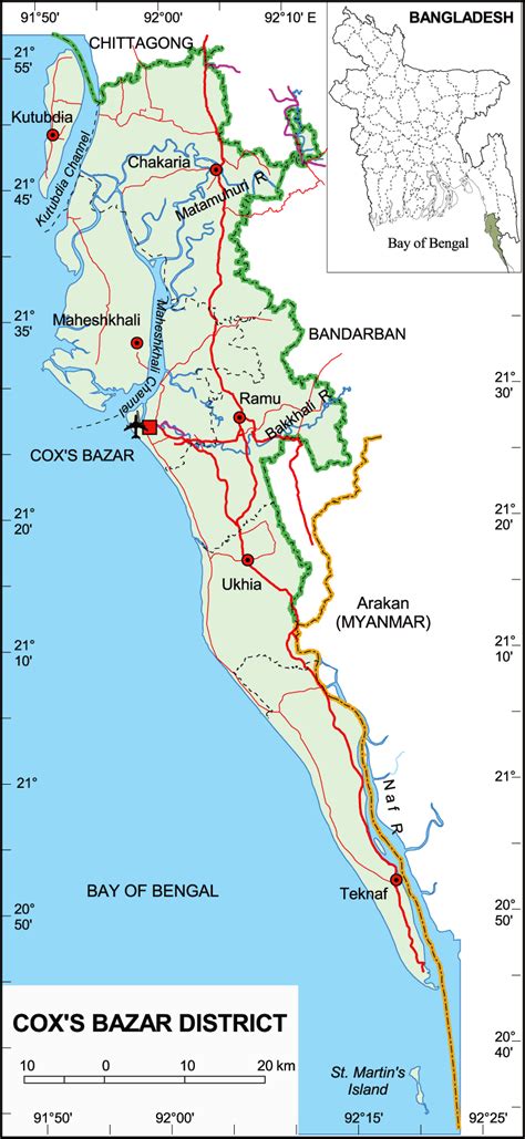 Cox's Bazar map