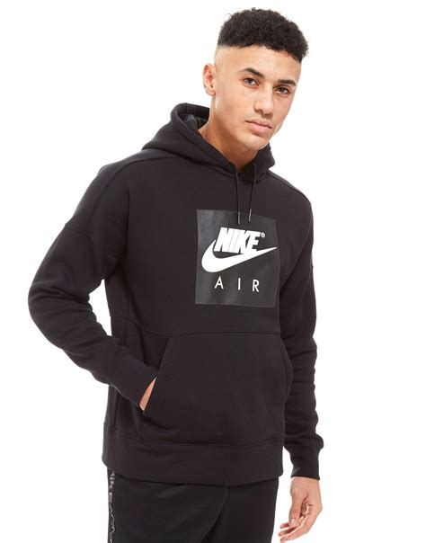 Nike Cotton Air Overhead Colourblock Hoodie in Black for Men - Lyst