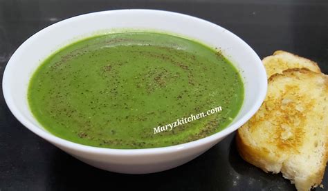 Palak soup - Mary's Kitchen