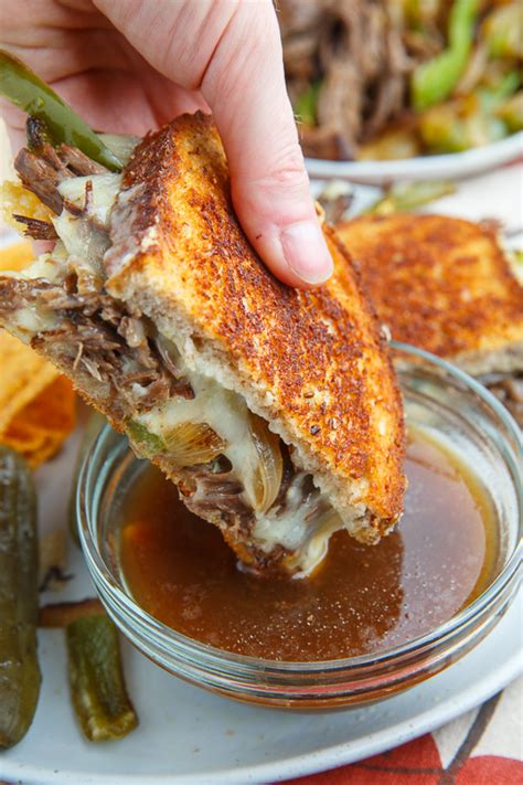 Slow Cooker Roast Beef Philly Cheesesteak French Dip Grilled Cheese ...